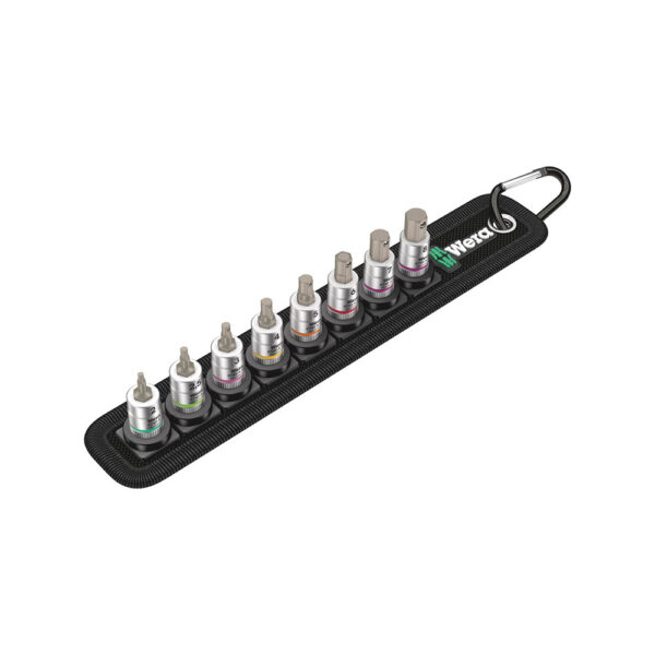 Wera 05003881001 8 Pc. Belt A 2 1/4'' Zyklop In-Hex-Plus Bit Socket Set w/ Holding Function