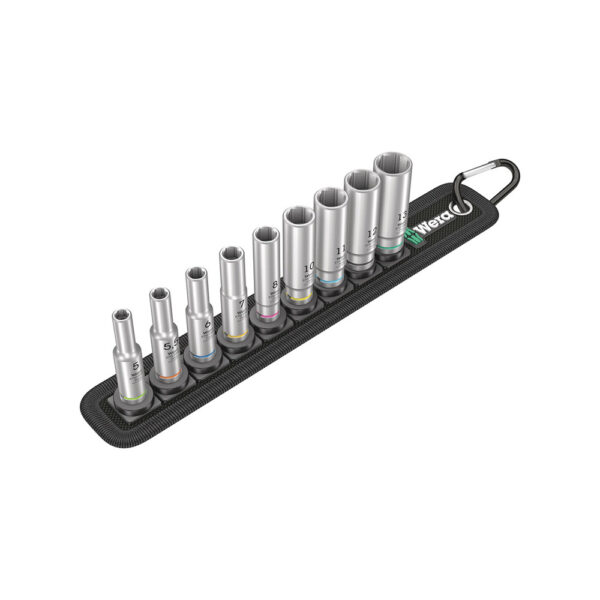 Wera 05004525001 9 Pc. Belt A Deep 1 1/4'' Socket Set
