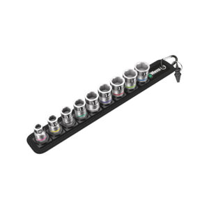 Wera 05003970001 10 Pc. Belt B 1 3/8'' Zyklop Socket Set w/ Holding Function