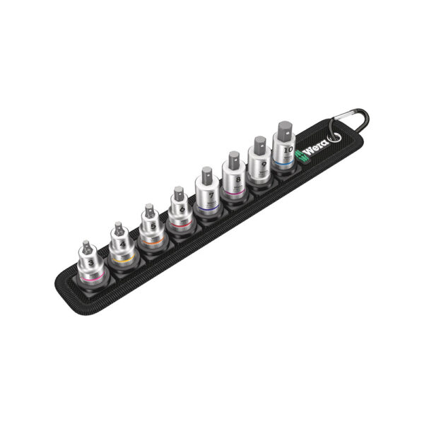 Wera 05003971001 8 Pc. Belt B 2 3/8'' Zyklop In-Hex-Plus Bit Socket Set w/ Holding Function