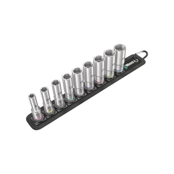 Wera 05004545001 9 Pc. Belt B 1 3/8'' Deep Socket Set