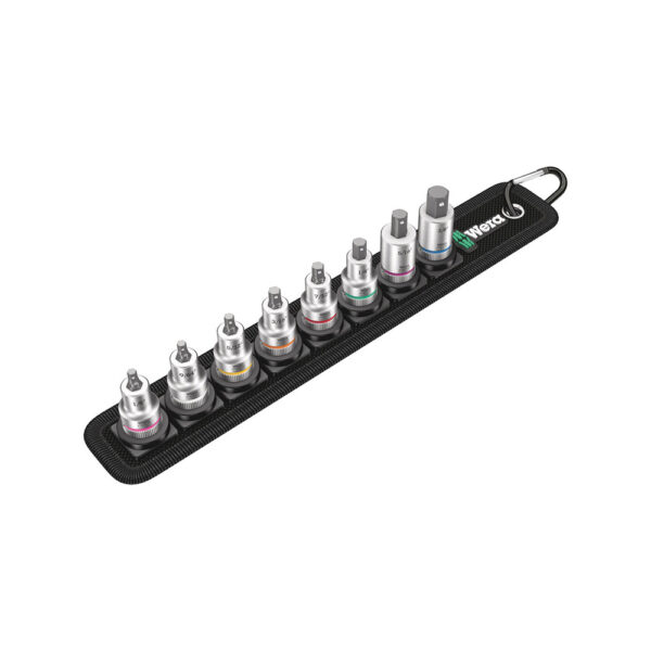 Wera 05003974001 8 Pc. Belt B Imperial 1 3/8'' Zyklop In-Hex-Plus Bit Socket Set w/ Holding Function