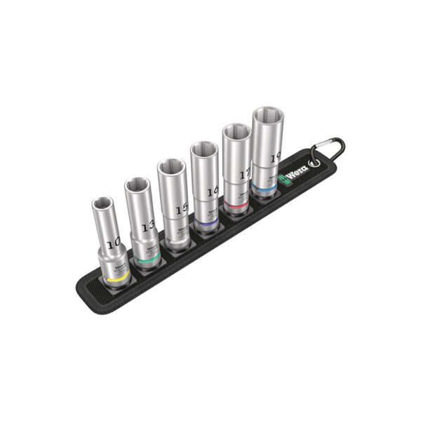 Wera 05004565001 6 Pc. Belt C Deep 1 1/2'' Socket Set