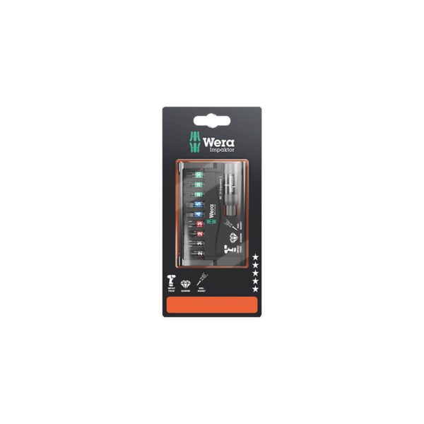 Wera 05073980001 10 Pc. Impaktor 1 SB Bit-Check