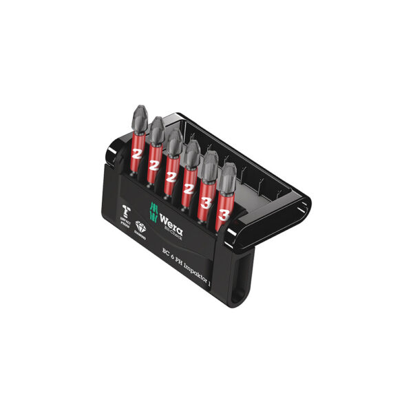 Wera 05057691001 6 Pc. Phillips Impaktor 1 Bit-Check