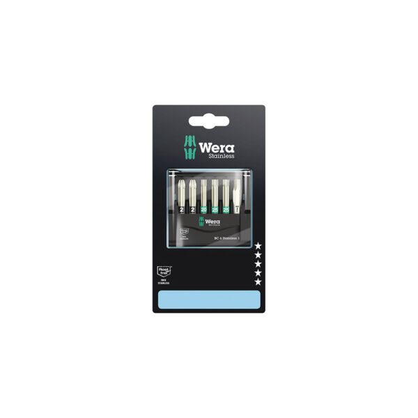 Wera 05073634001 6 Pc. Stainless Steel 1 SB Bit-Check