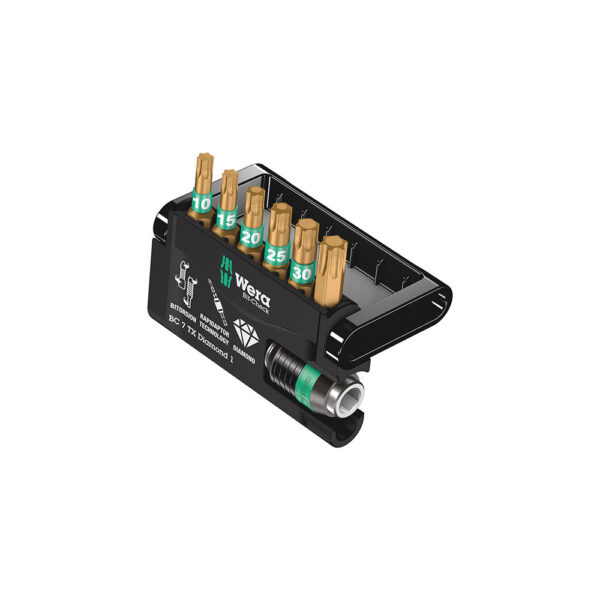 Wera 05057415001 7 Pc. TORX Diamond 1 Bit-Check