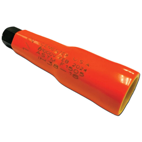 Cementex IH12-12 3/8'' Booted Hex Tip Screwdriver Bit Socket, 1/2'' Square Drive