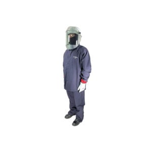 Cementex AFSC-CFRLGC12-S 12 cal/cm2 Feature Series Long Coat / Legging Kit in an Arc Flash Storage Canister - SMALL