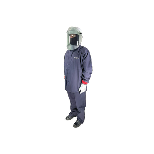 Cementex AFSC-CFRLGC12-S 12 cal/cm2 Feature Series Long Coat / Legging Kit in an Arc Flash Storage Canister - SMALL