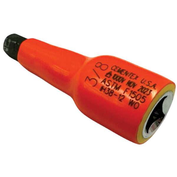 Cementex IH38-07M 7mm Booted Hex Tip Screwdriver Bit Socket, 3/8'' Square Drive