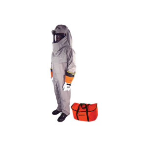 Cementex CUL40CKLFV-2X0 40 cal/cm2 UltraLite Series Coverall Kit in a Standard Duffel Bag w/ Lift Front Hood, Vent Fan and Class 0 Glove Kit - 2XL
