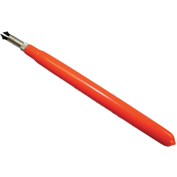 Cementex D3FT-SBY 1/4'' Stubby Flat Tip Standard Steel 1000V Insulated Holding Screw Starter