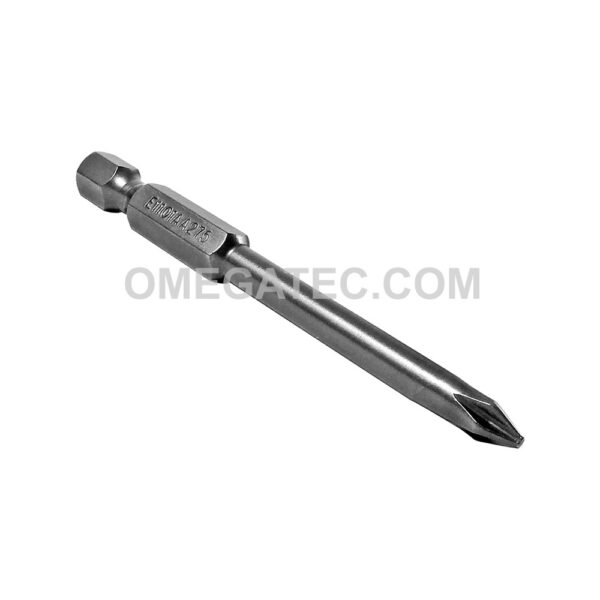 ZEPHYR E1101AA275 #1 Phillips Power Drive Bit, For Machine Screws, 1/4'' Hex Shank