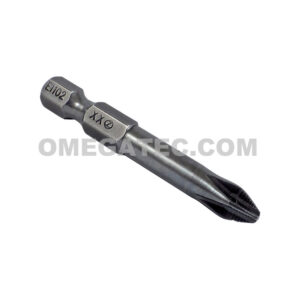ZEPHYR E1102XXACR-B #2 Phillips Power Drive Bit, ACR, Turned Shank, For Machine Screws, 1/4'' Hex Shank
