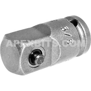 Apex EX-372 Straight Adapter, 1/4'' Square Drive, Pin Lock