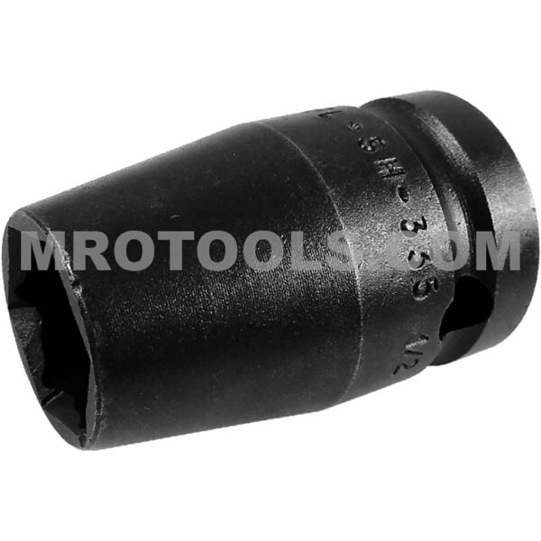 Apex FL-SH-335 1/2'' 6-Point Standard Impact Socket, Fast Lead, 1/2'' Square Drive