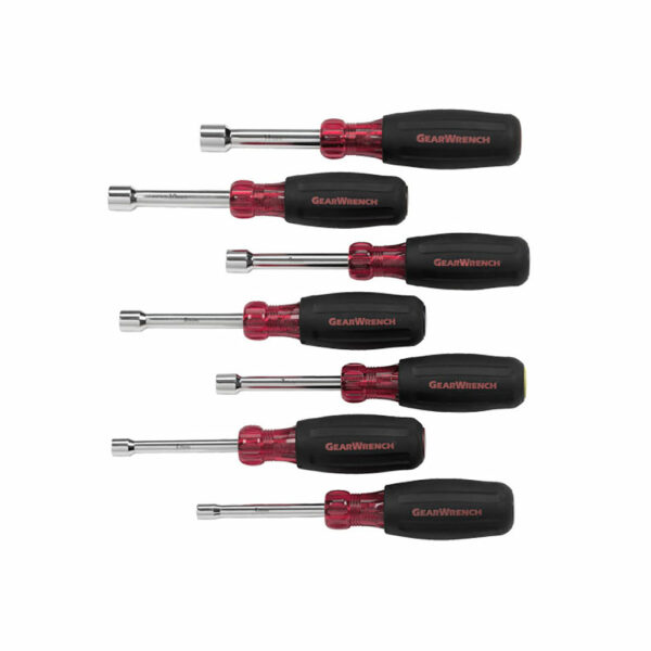 GearWrench 82764 7 Pc. Metric Hollow Shaft Cushion Grip Nutdriver Set