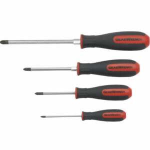 GearWrench 80061 Pozidriv Dual Material 4 Piece Screwdriver Set