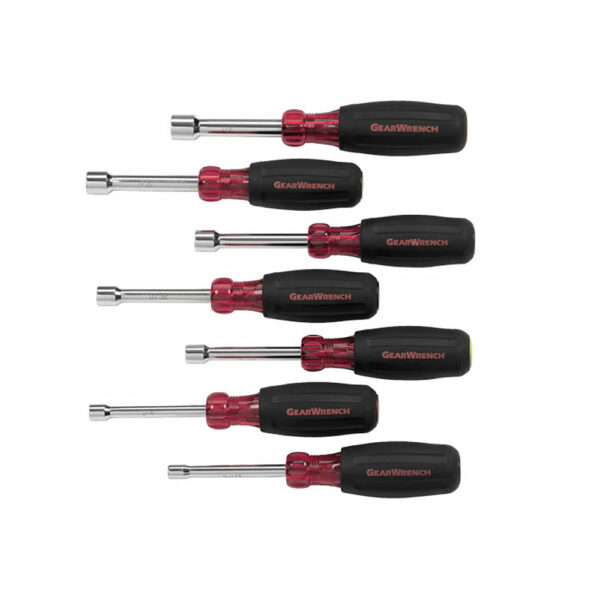 GearWrench 82765 7 Pc. SAE Hollow Shaft Cushion Grip Nutdriver Set
