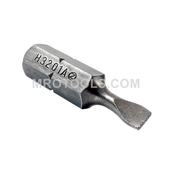 ZEPHYR H3201A 3F-4R Slotted Insert Bit, For Machine Screws, 1/4'' Hex Shank