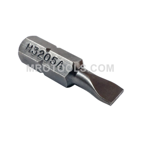 ZEPHYR H3205A 5F-6R Slotted Insert Bit, For Machine Screws, 1/4'' Hex Shank