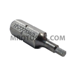 ZEPHYR H5222XM 2mm Socket Head (Hex-Allen) Insert Bit, 1/4'' Hex Shank