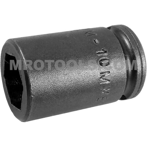 Apex M-10MME1 10mm 6-Point Standard Impact Socket, Magnetic, For Sheet Metal Screws, 1/4'' Square Drive