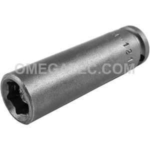 Apex M-1210 5/16'' 6-Point Long Impact Socket, Magnetic, 1/4'' Square Drive