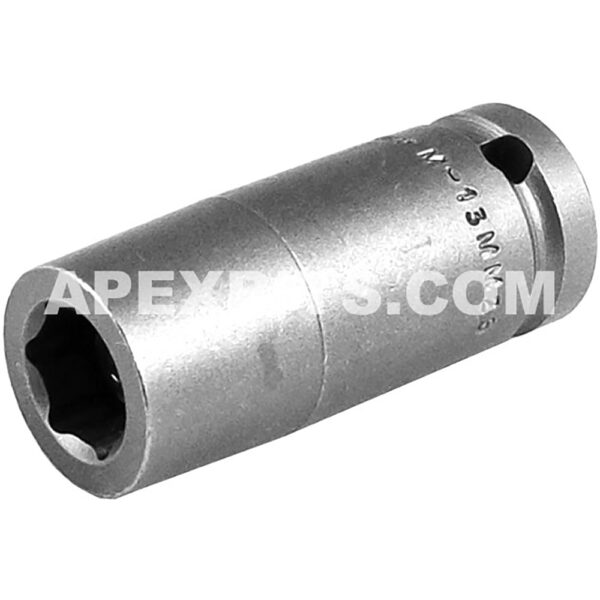 Apex M-13MM25 13mm 6-Point Long Impact Socket, Magnetic, 1/2'' Square Drive