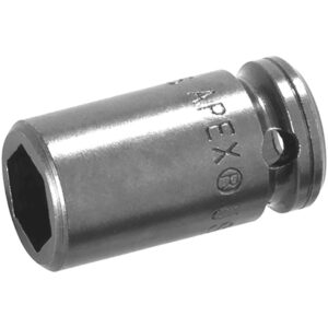 Apex M-13MME1 13mm 6-Point Standard Impact Socket, Magnetic, For Sheet Metal Screws, 1/4'' Square Drive