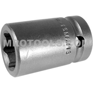 Apex M-15MM15 15mm 6-Point Standard Impact Socket, Magnetic, 1/2'' Square Drive