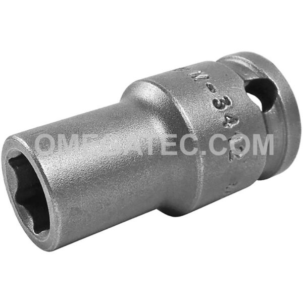 Apex M-3412 3/8'' 6-Point Standard Impact Socket, Magnetic, Thin Wall, 3/8'' Square Drive