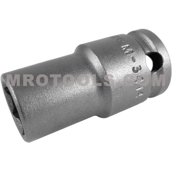 Apex M-3414 7/16'' 6-Point Standard Impact Socket, Magnetic, Thin Wall, 3/8'' Square Drive