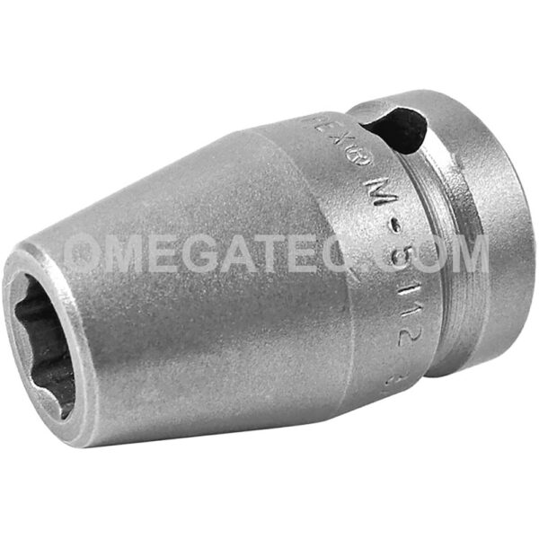 Apex M-5112 3/8'' 6-Point Standard Impact Socket, Magnetic, 1/2'' Square Drive