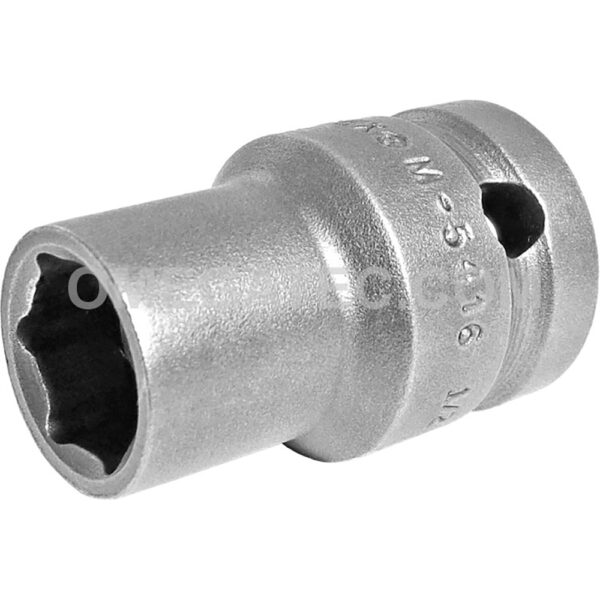 Apex M-5416 1/2'' 6-Point Standard Impact Socket, Magnetic, Thin Wall, 1/2'' Square Drive