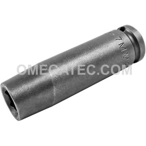 Apex M-7MM21 7mm 6-Point Long Impact Socket, Magnetic, 1/4'' Square Drive