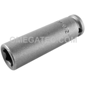 Apex M-8MM21 8mm 6-Point Long Impact Socket, Magnetic, 1/4'' Square Drive