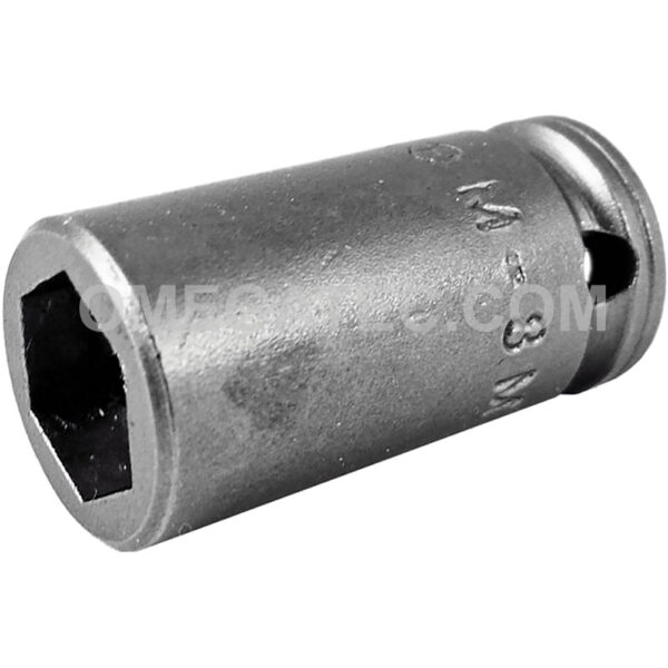 Apex M-8MME1 8mm 6-Point Standard Impact Socket, Magnetic, For Sheet Metal Screws, 1/4'' Square Drive