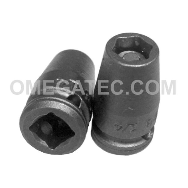 Apex M1E08 1/4'' 6-Point Impact Socket, Magnetic, For Sheet Metal Screws, Predrilled Holes, 1/4'' Square Drive