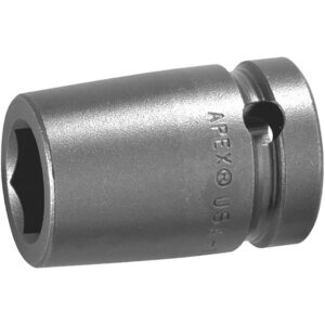 Apex M5E12 3/8'' 6-Point Impact Socket, Magnetic, For Sheet Metal Screws, Predrilled Holes, 1/2'' Square Drive