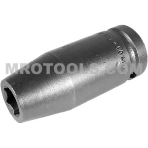 Apex MB-10MM25 10mm 6-Point Long Impact Socket, Magnetic Bolt Clearance, 1/2'' Square Drive