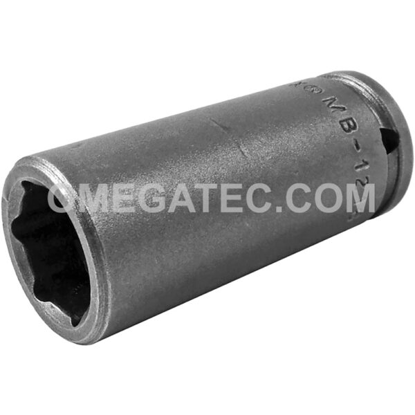Apex MB-1216 1/2'' 6-Point Long Impact Socket, Magnetic, 1/4'' Square Drive
