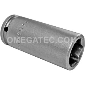 Apex MB-13MM21 13mm 6-Point Long Impact Socket, Magnetic, 1/4'' Square Drive