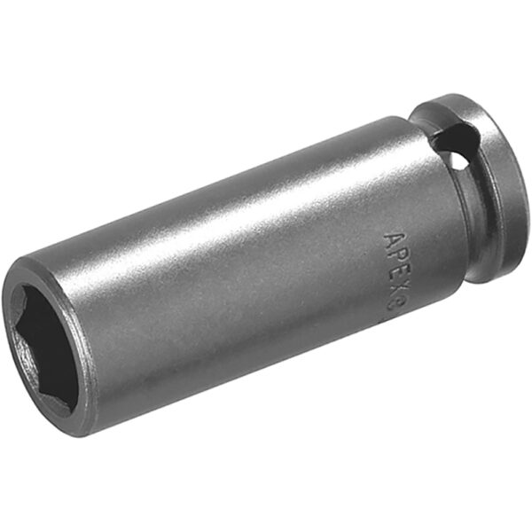 Apex MB-3514 7/16'' 6-Point Long Impact Socket, Magnetic, Thin Wall, 3/8'' Square Drive