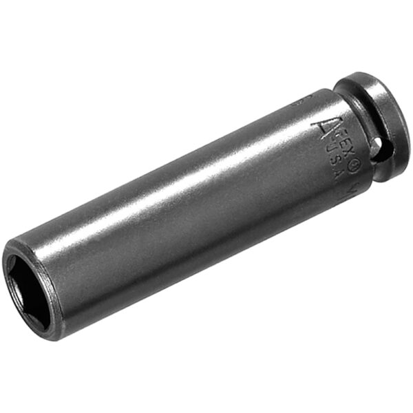 Apex MB-5214 7/16'' 6-Point Long Impact Socket, Magnetic Bolt Clearance, 1/2'' Square Drive