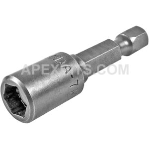 Apex MDA-7MM 7mm 6-Point Nutsetter, For Sheet Metal Screws, Magnetic, 1/4'' Power Drive