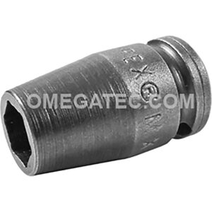 Apex MX-1108-E 1/4'' 6-Point Standard Impact Socket, Magnetic, 1/4'' Square Drive