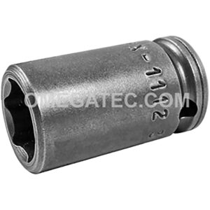 Apex MX-1112 3/8'' 6-Point Standard Impact Socket, Magnetic, 1/4'' Square Drive