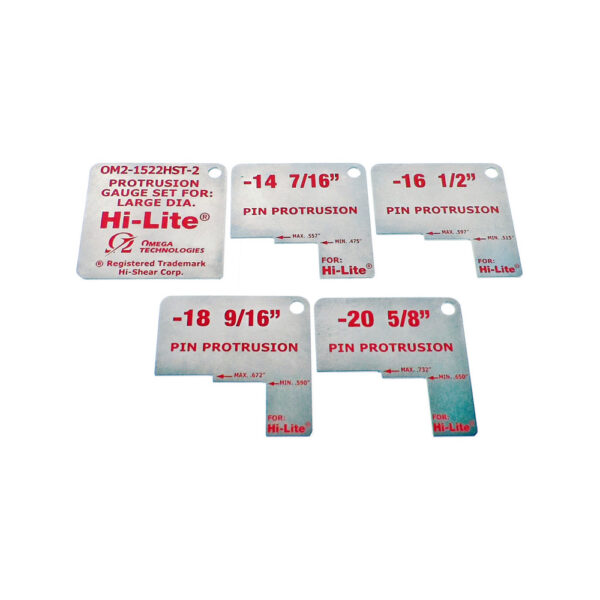 OM2-1522HST-2 Large Diameter Hi-Lite Protrusion Gauge, Red Markings